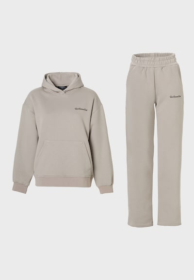 Tom Barron Joggingpak in de kleur Greige / Zwart, Productweergave