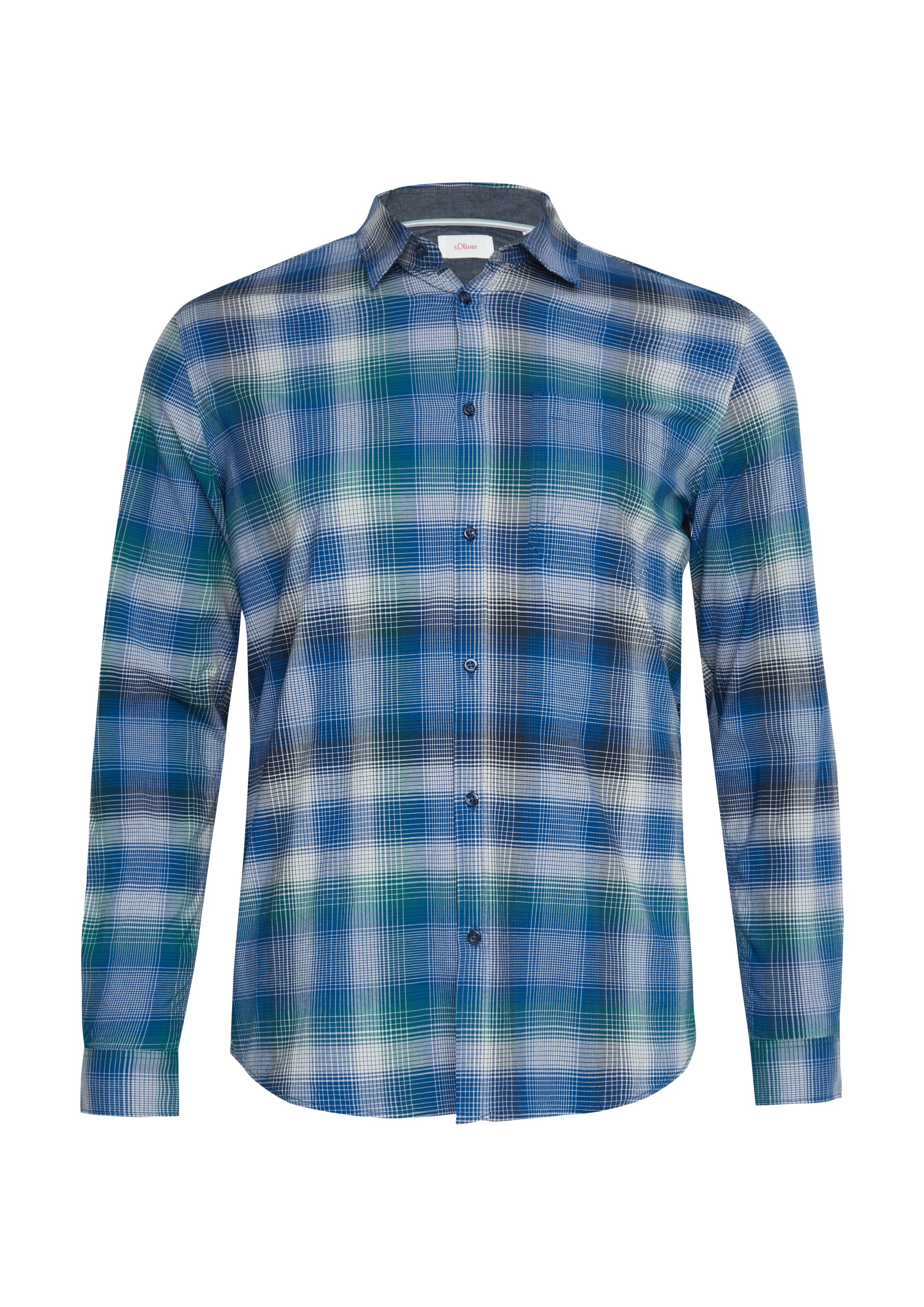 s.Oliver Men Tall Sizes Hemd in Blau: Vorderseite