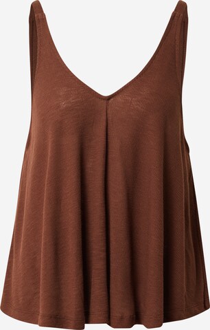 Free People - Top 'Dani' em castanho: frente