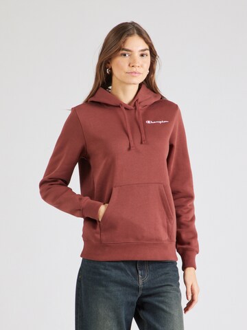 Felpa di Champion Authentic Athletic Apparel in marrone: frontale