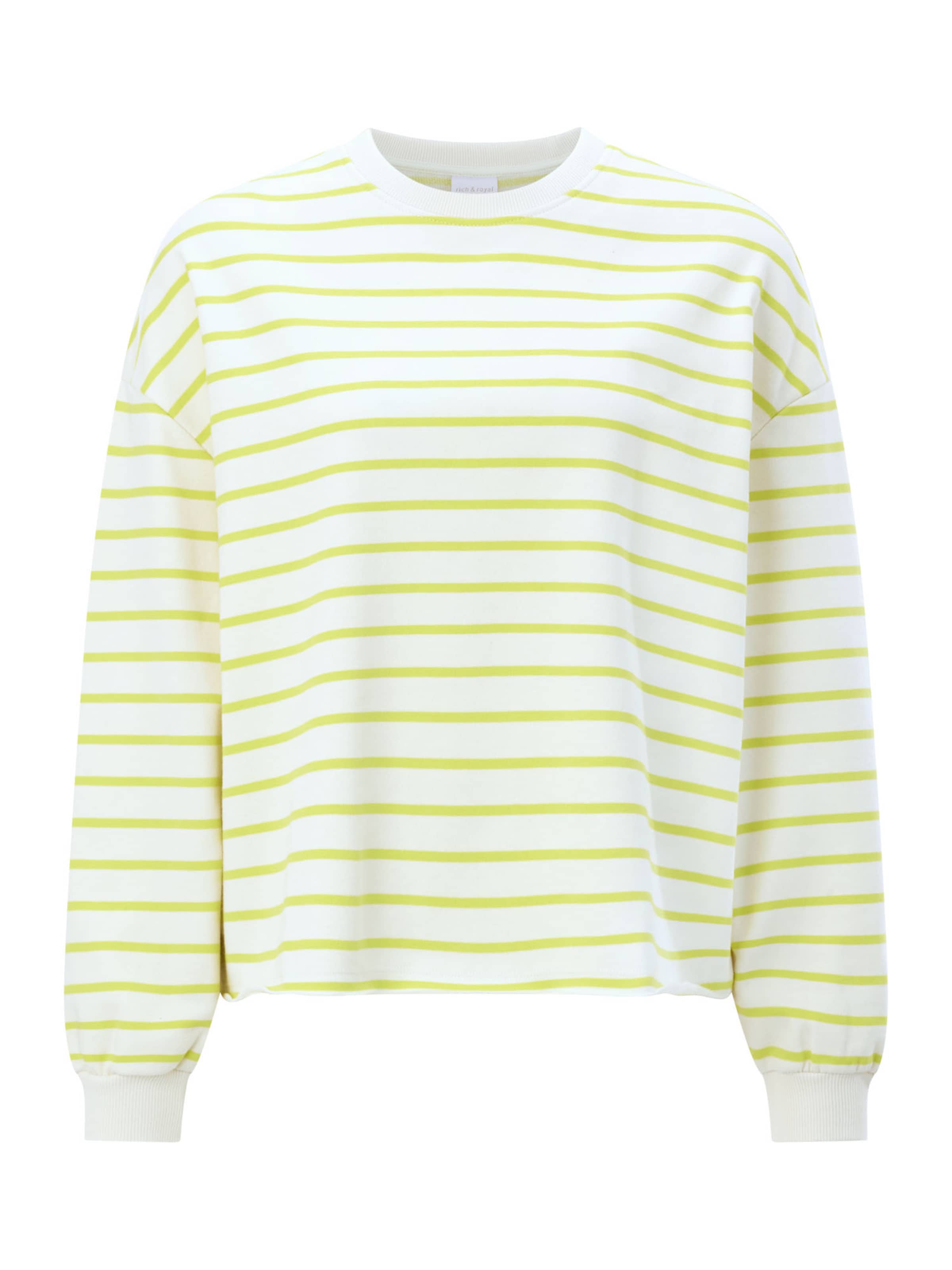 Rich & Royal Sweatshirt in hellgrün / weiß, Produktansicht