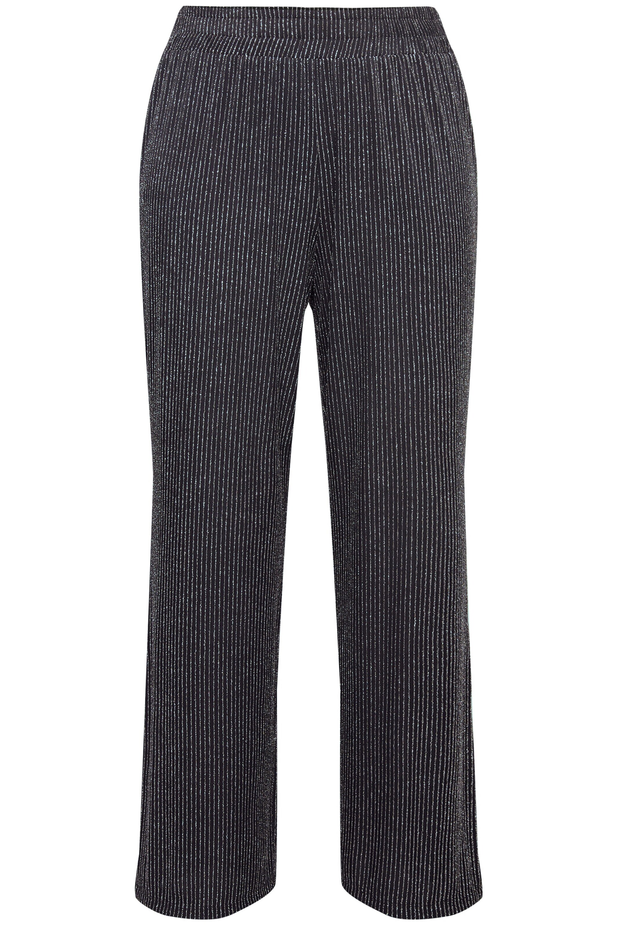 Ulla Popken Flared Nadrág - fekete: elől