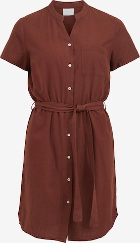 VILA Shirt Dress in Brown: front