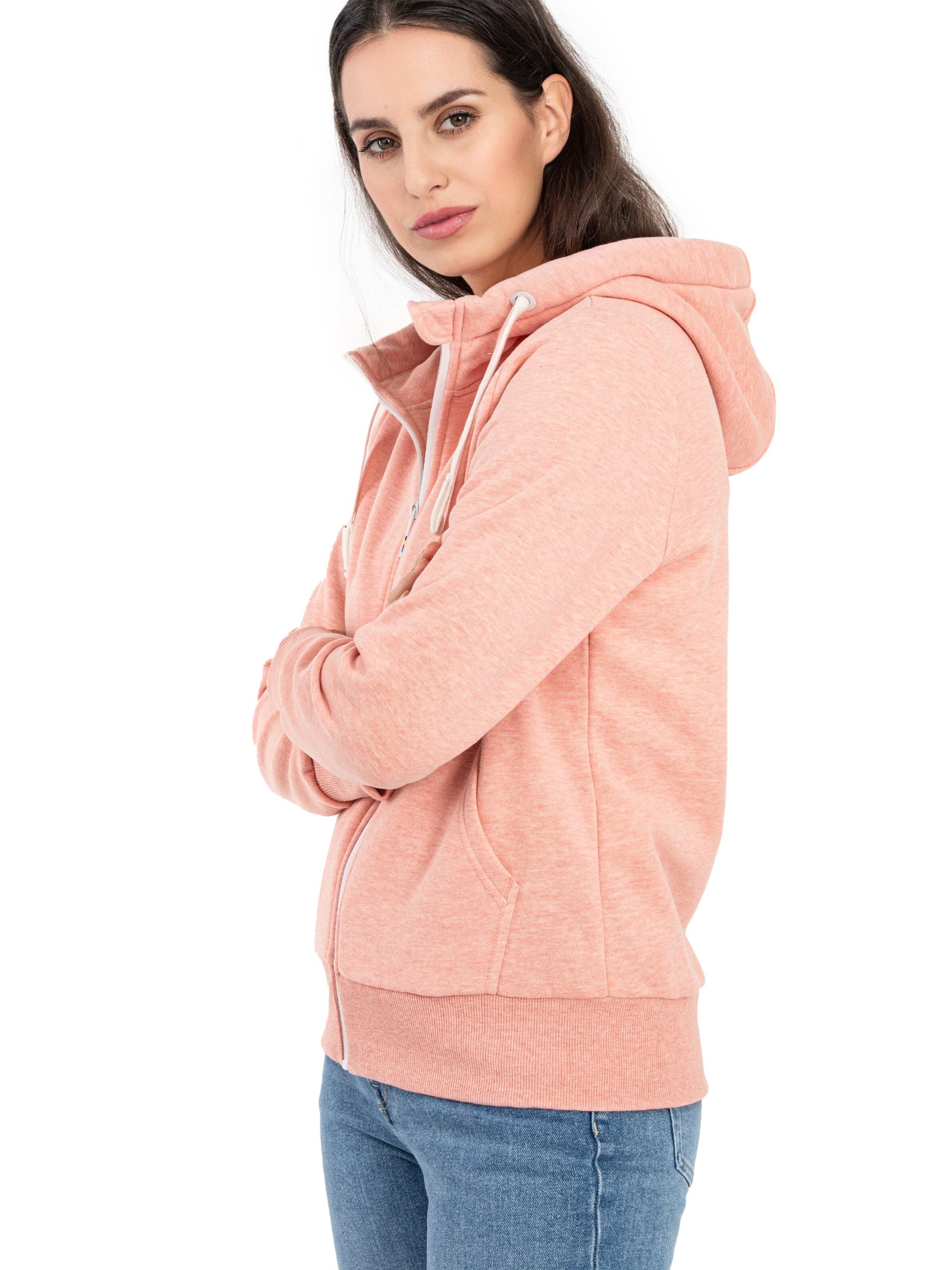 deproc Sweatjacke 'FinjaCMYK II'‌‌‌‌‌‌ in Orange