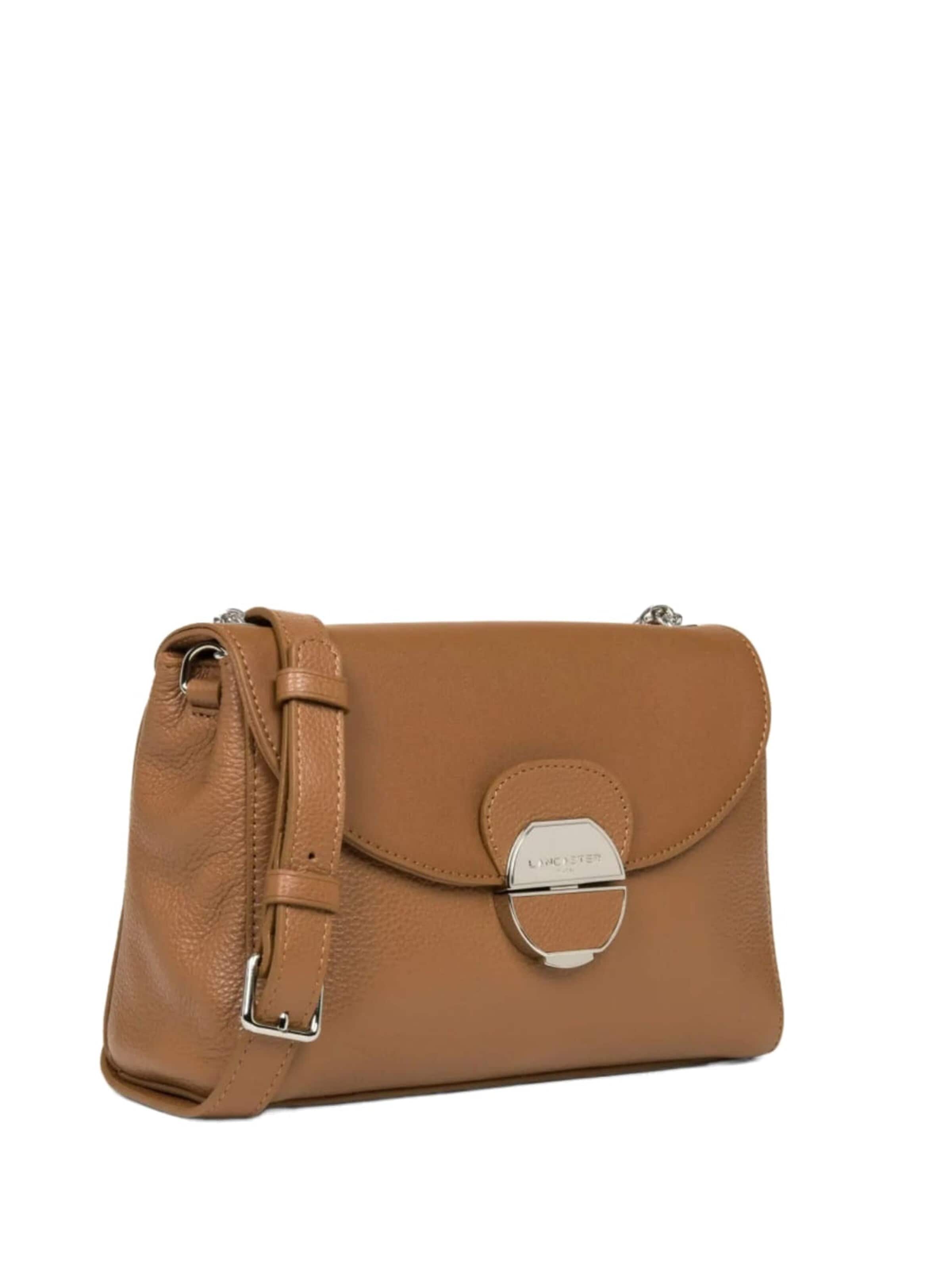 LANCASTER Paris Torba za čez ramo 'Lancaster Sac trotteur A rabat avec fermoir Pia Camel' | rjava barva
