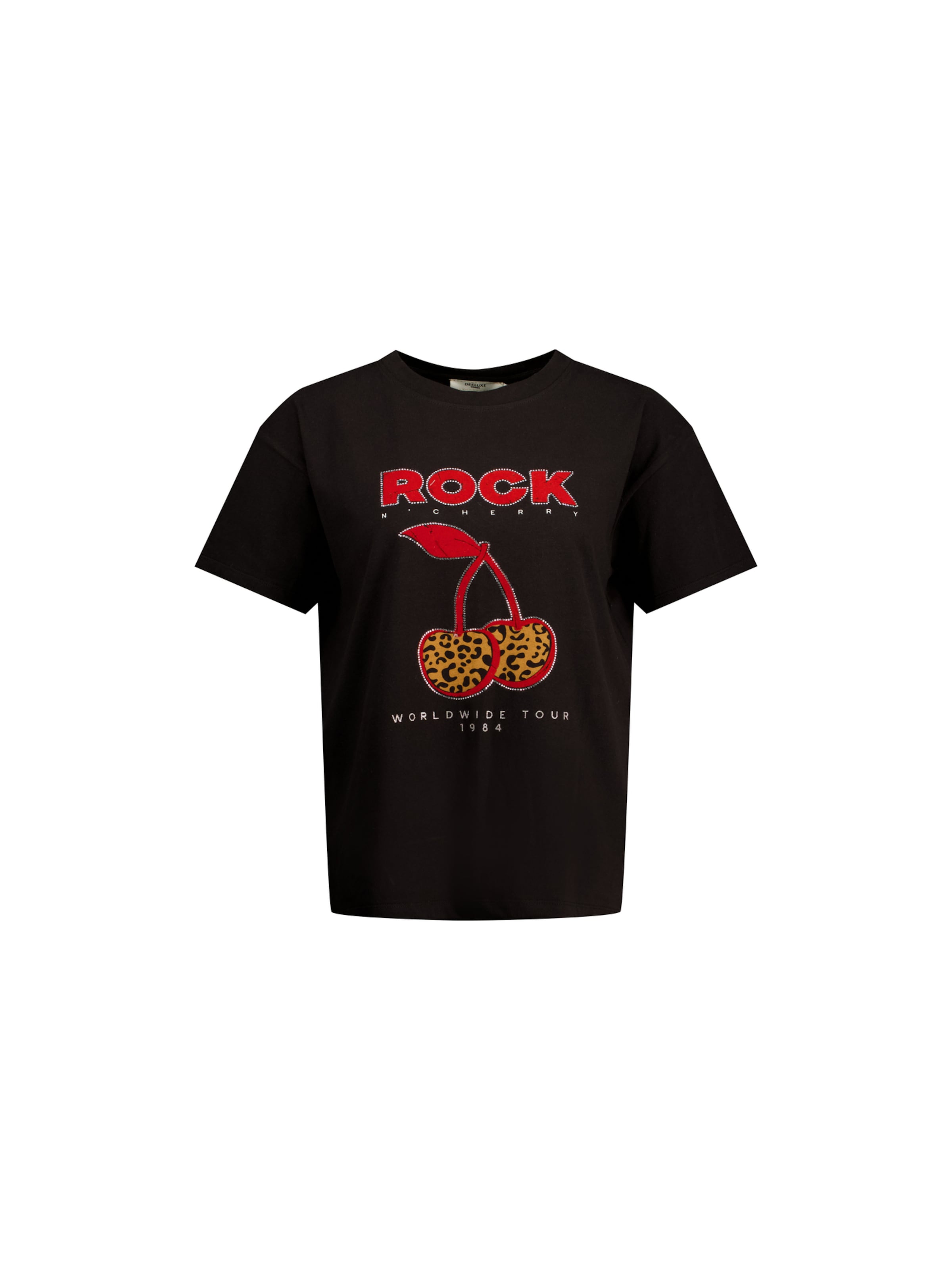 T-Shirt 'Rock Cherry' Deeluxe en noir : devant