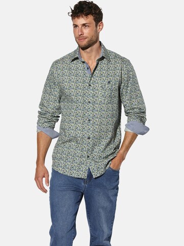 BABISTA Regular fit Button Up Shirt 'Marvian' in Green
