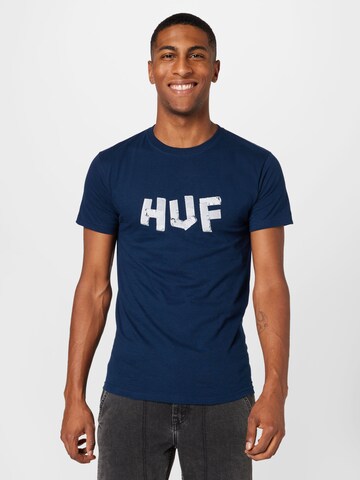 HUF Shirt in Blauw: voorkant