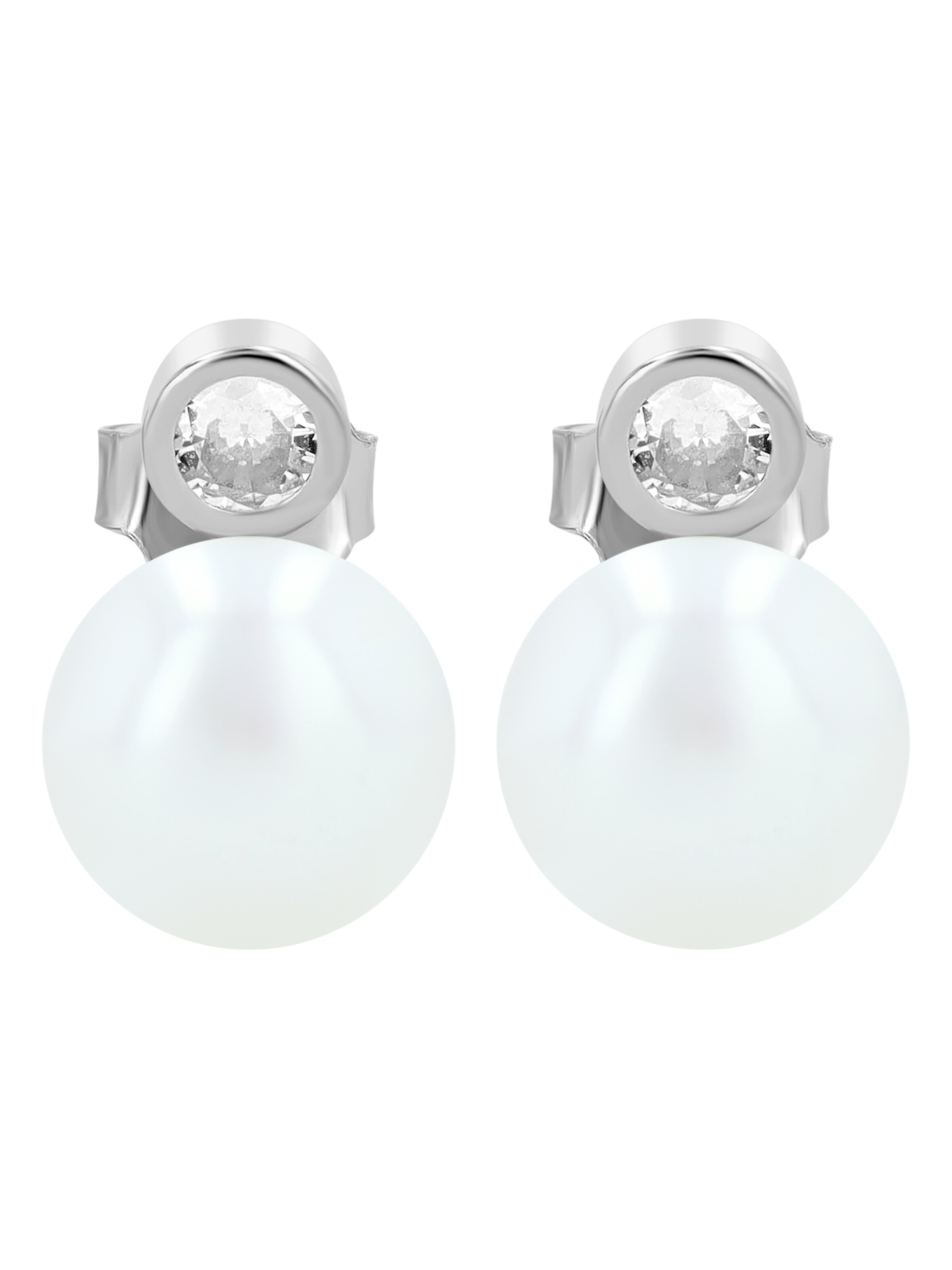 Akzent Earrings 'langlebig' in Silver: front