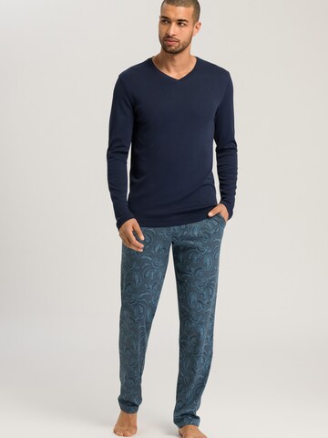 Hanro Pyjama ' Night & Day ' in Blau: Vorderseite