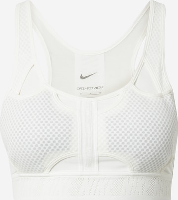 NIKE Bustier Sport bh in Wit: voorkant