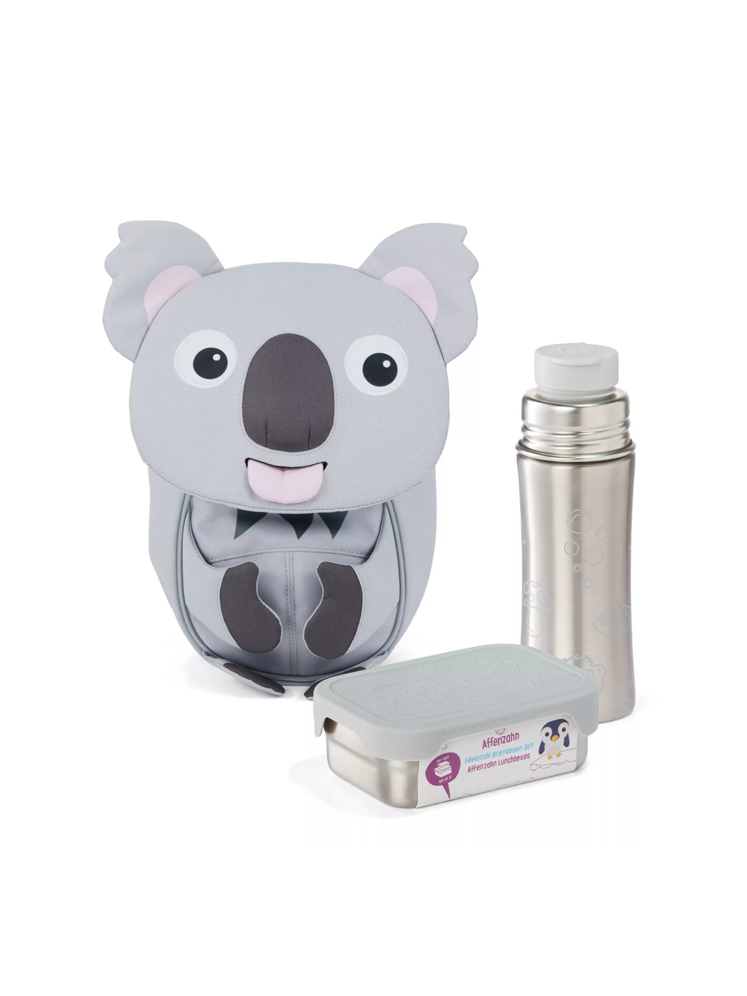 Affenzahn Backpack 'Kinderrucksack Kleiner Freund' in Grey: front