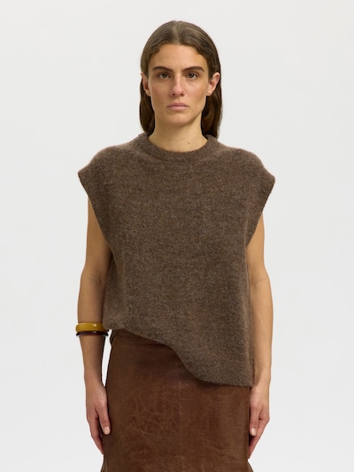 SELECTED Sweater 'SLWLULU' in XS in mottled brown, Item view