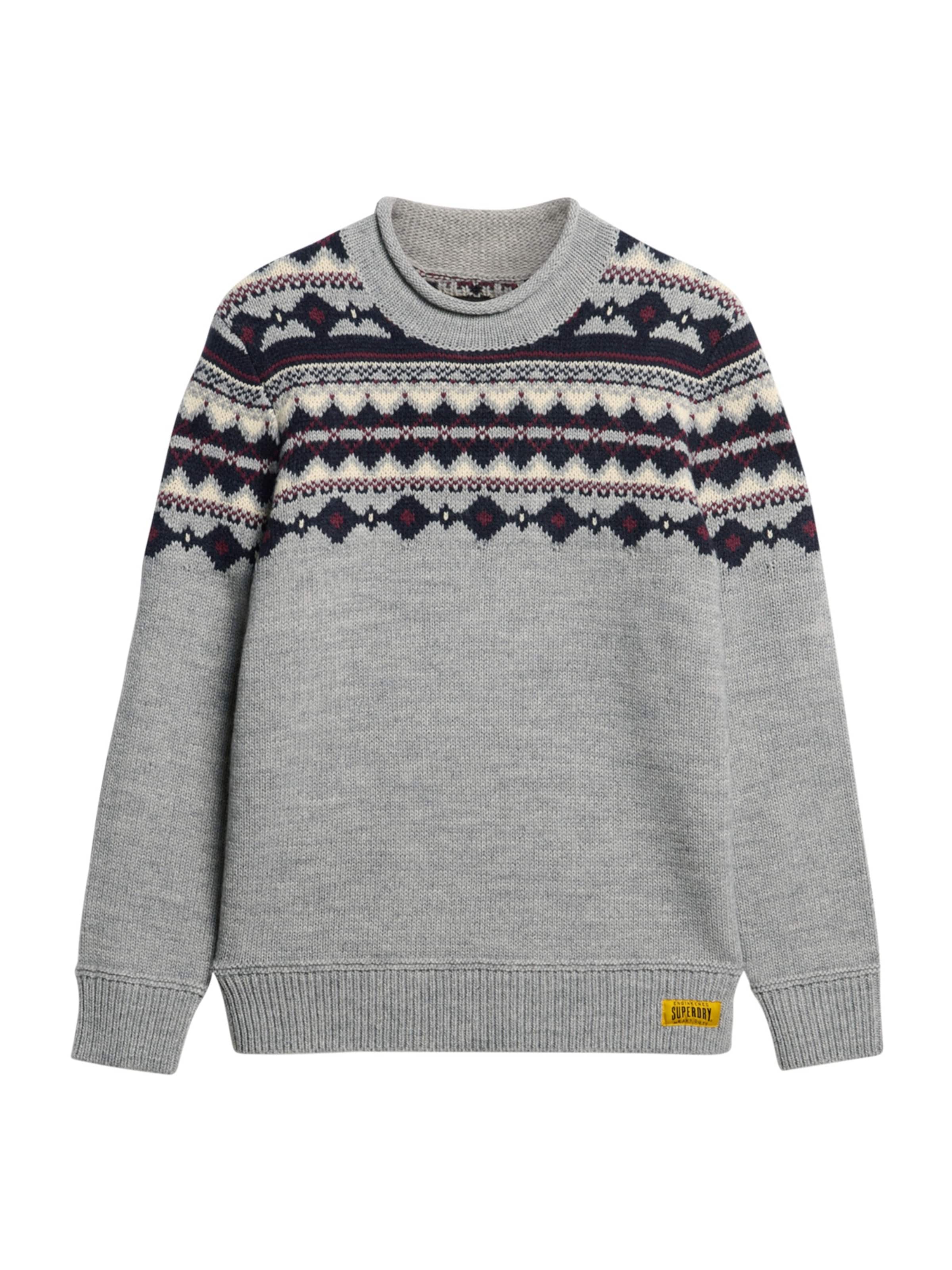 Pullover 'FAIRISLE' di Superdry & Co in grigio: frontale