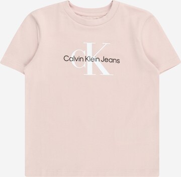 Calvin Klein Jeans - Camiseta en rosa: frente