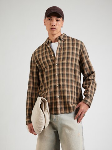 LEVI'S ® Rovný strih Košeľa 'Authentic' - Hnedá: predná strana