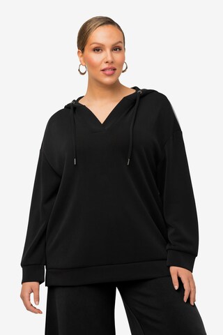 Sweat-shirt Ulla Popken en noir : devant