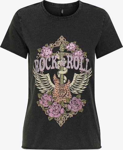 ONLY Majica 'ONLLUCY' u brokat / maslinasta / lavanda / crna, Pregled proizvoda