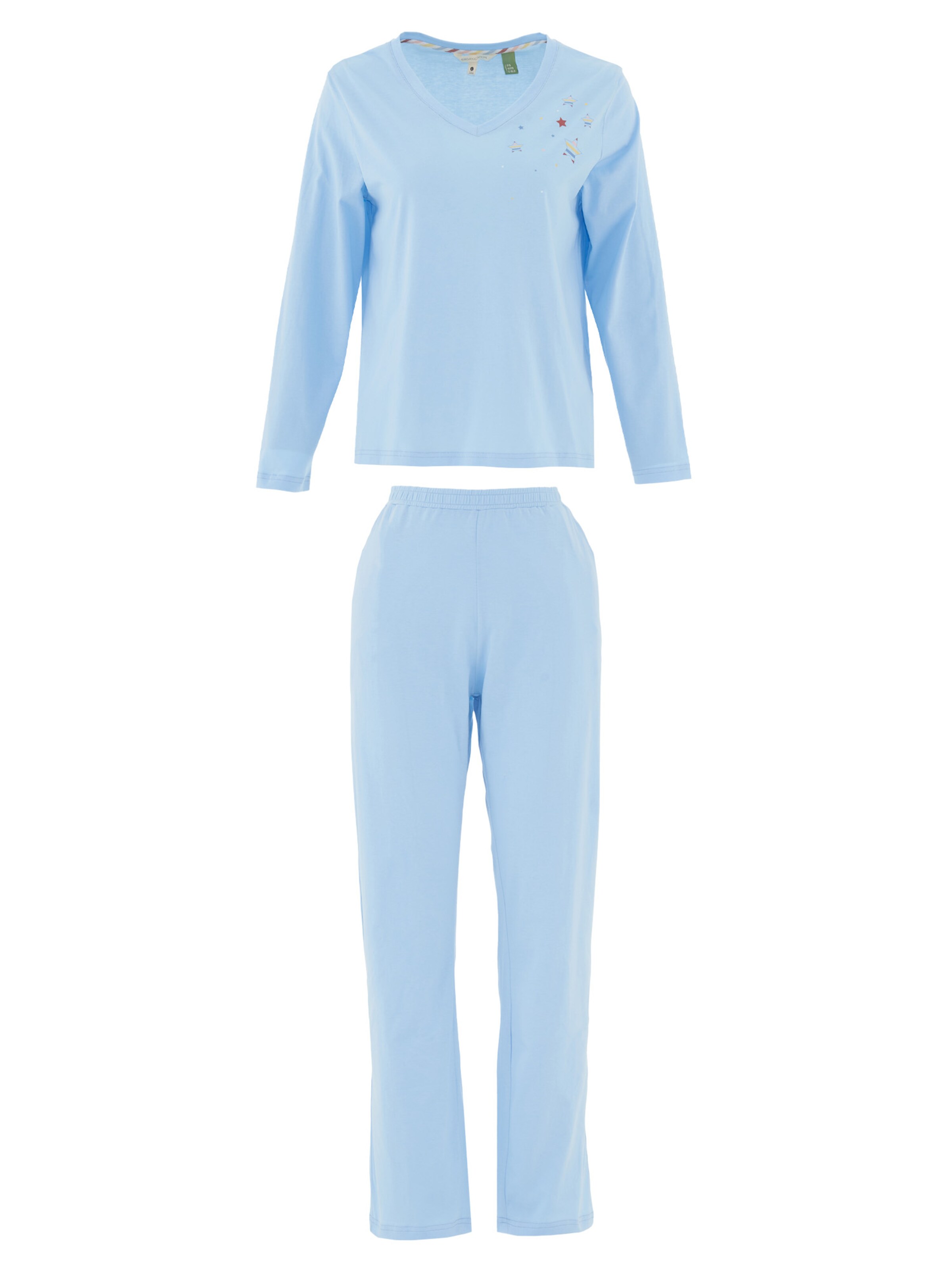 Organication Pyjama in Blau: Vorderseite
