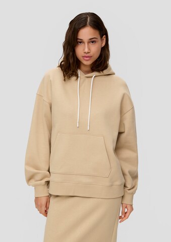 QS Sweatshirt in Beige: front