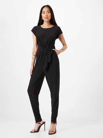 Cartoon Jumpsuit in Black: front