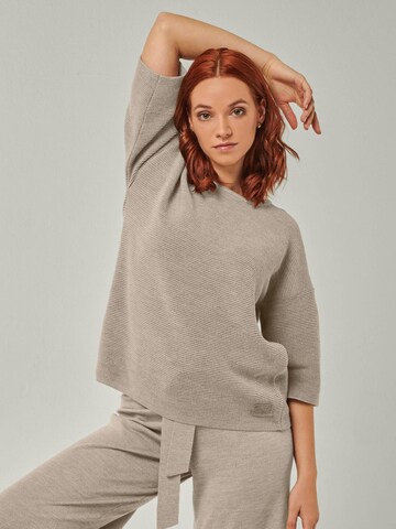 YOU LOOK PERFECT Sweater 'PULLOVER FAY - Halbarm Pullover in Strukturstrick' in Grey