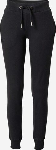 Superdry Pants in Black: front