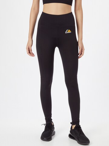 Skinny Pantalon de sport Superdry Snow en noir : devant