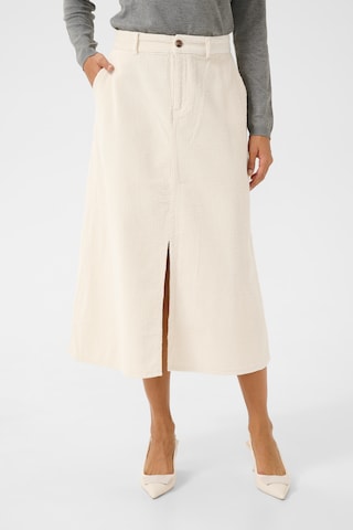 CULTURE Rok 'Klay' in Beige: voorkant