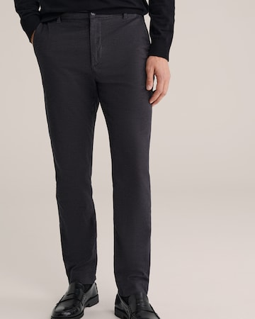 WE Fashion Regularen Chino hlače | modra barva: sprednja stran