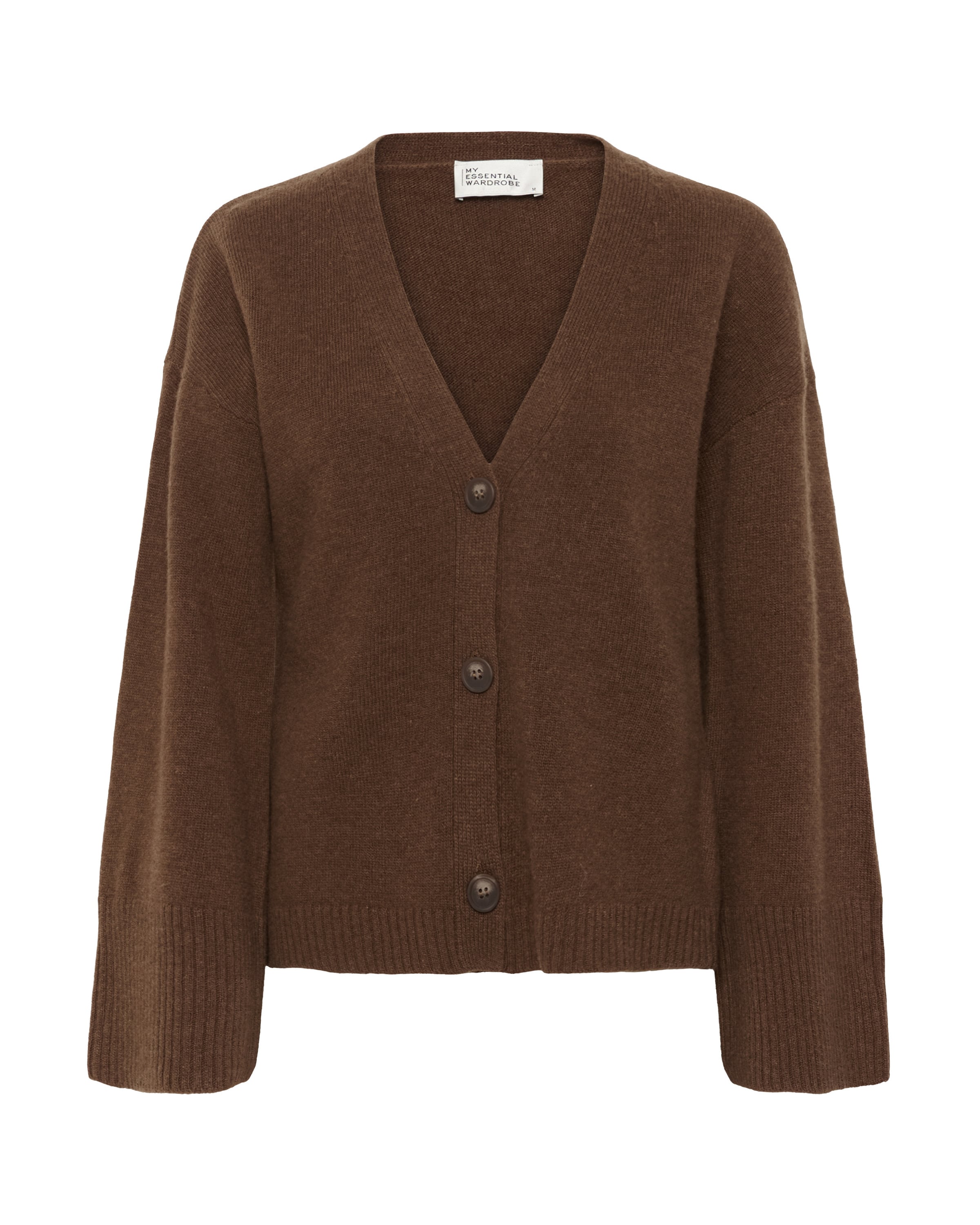 My Essential Wardrobe Strickjacke 'Huxi' in Braun: Vorderseite