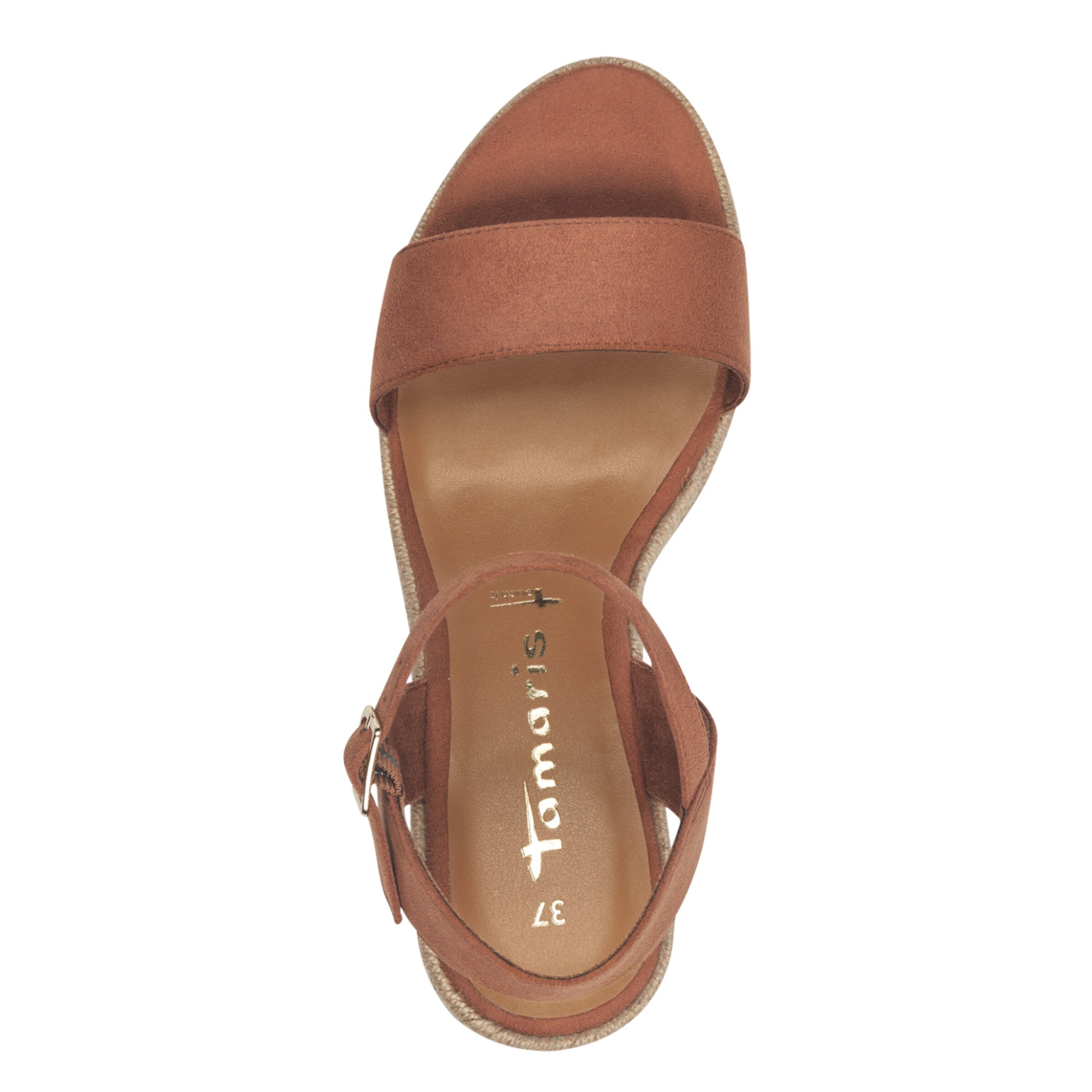 Tamaris Sandały z rzemykami w kolorze brązowy