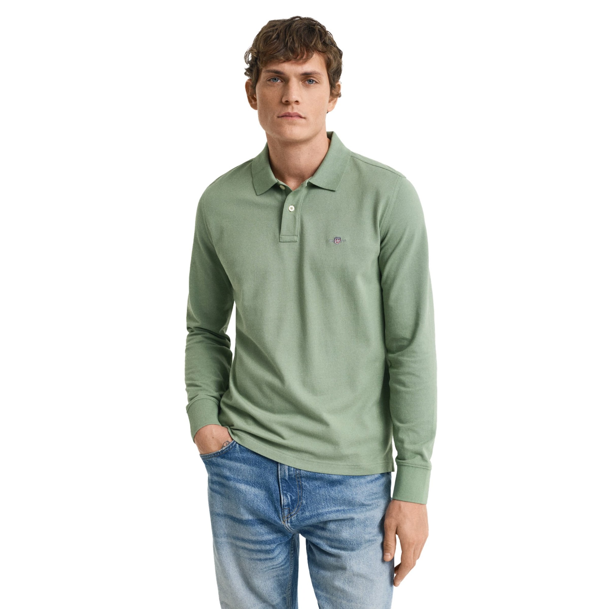GANT Regular Fit Bluser & t-shirts i grøn: forside