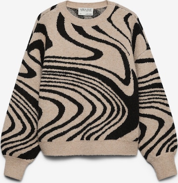 VERO MODA Sweater 'AWHeart' in Grey: front