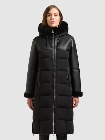 khujo Wintermantel 'MIRYAM' in Zwart: voorkant
