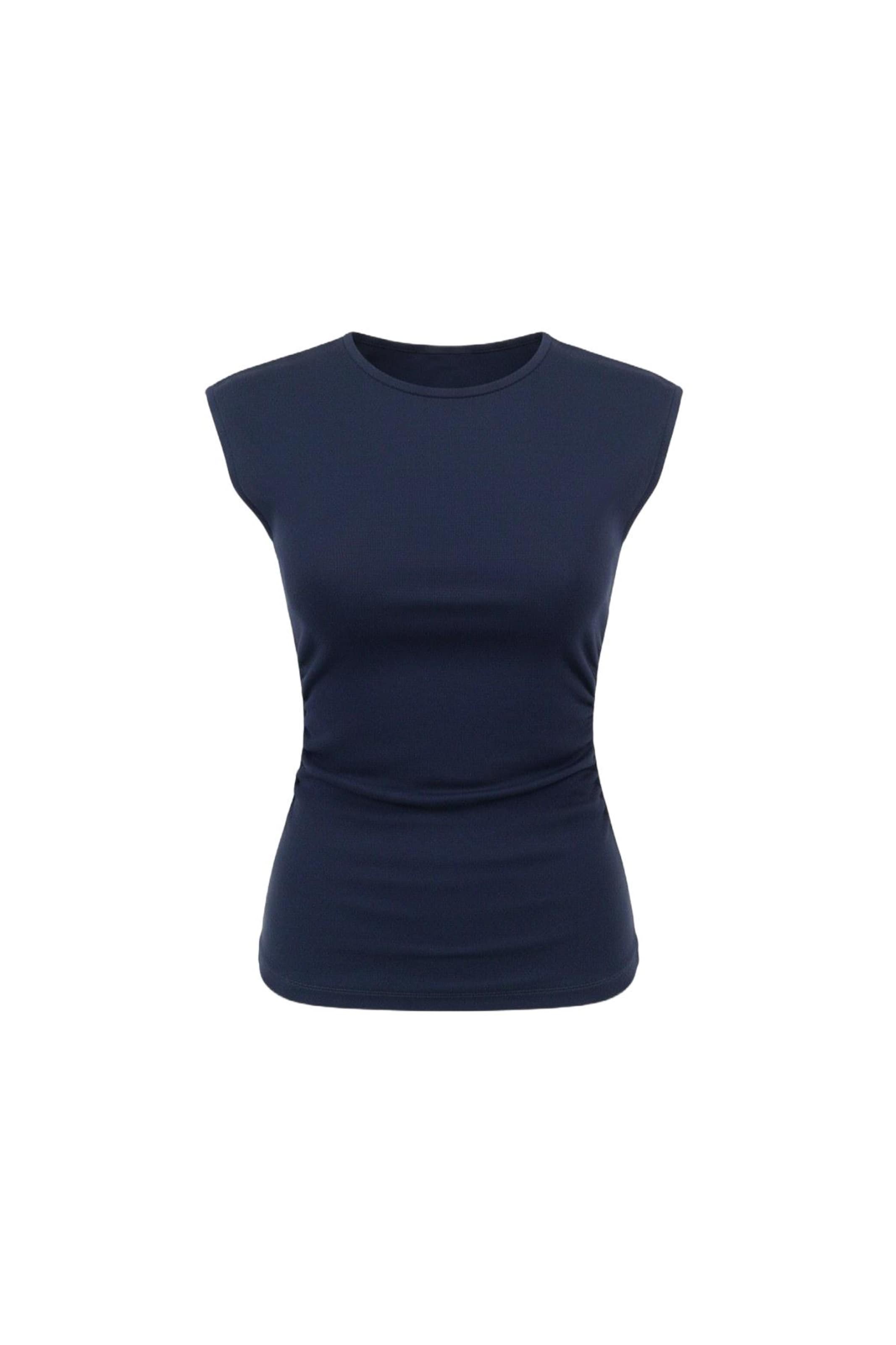 Alexa Dash Bluse in Blau: Vorderseite