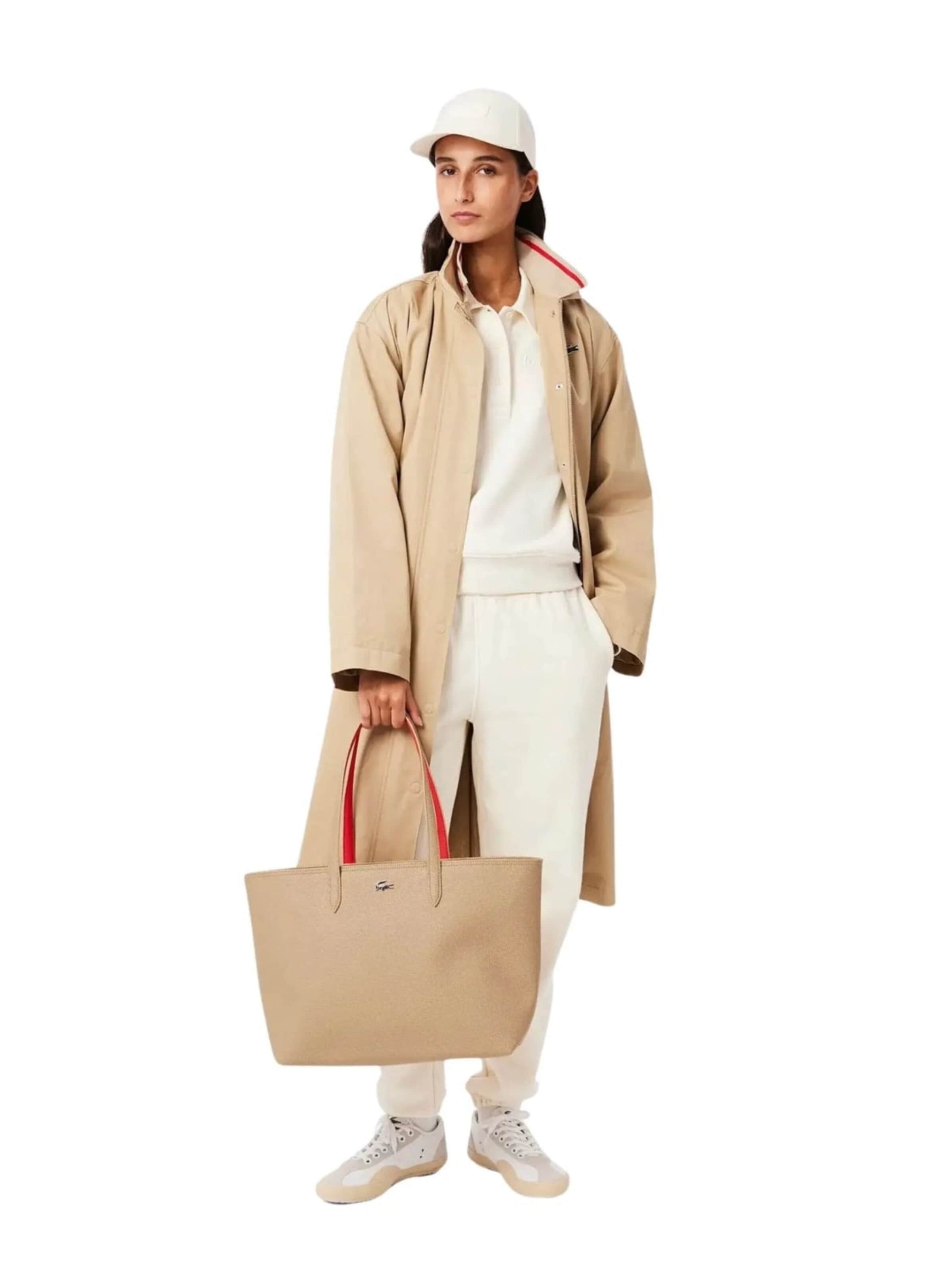 Shopper 'Lacoste Sac Cabas Anna Viennois Grenadine' di LACOSTE in beige