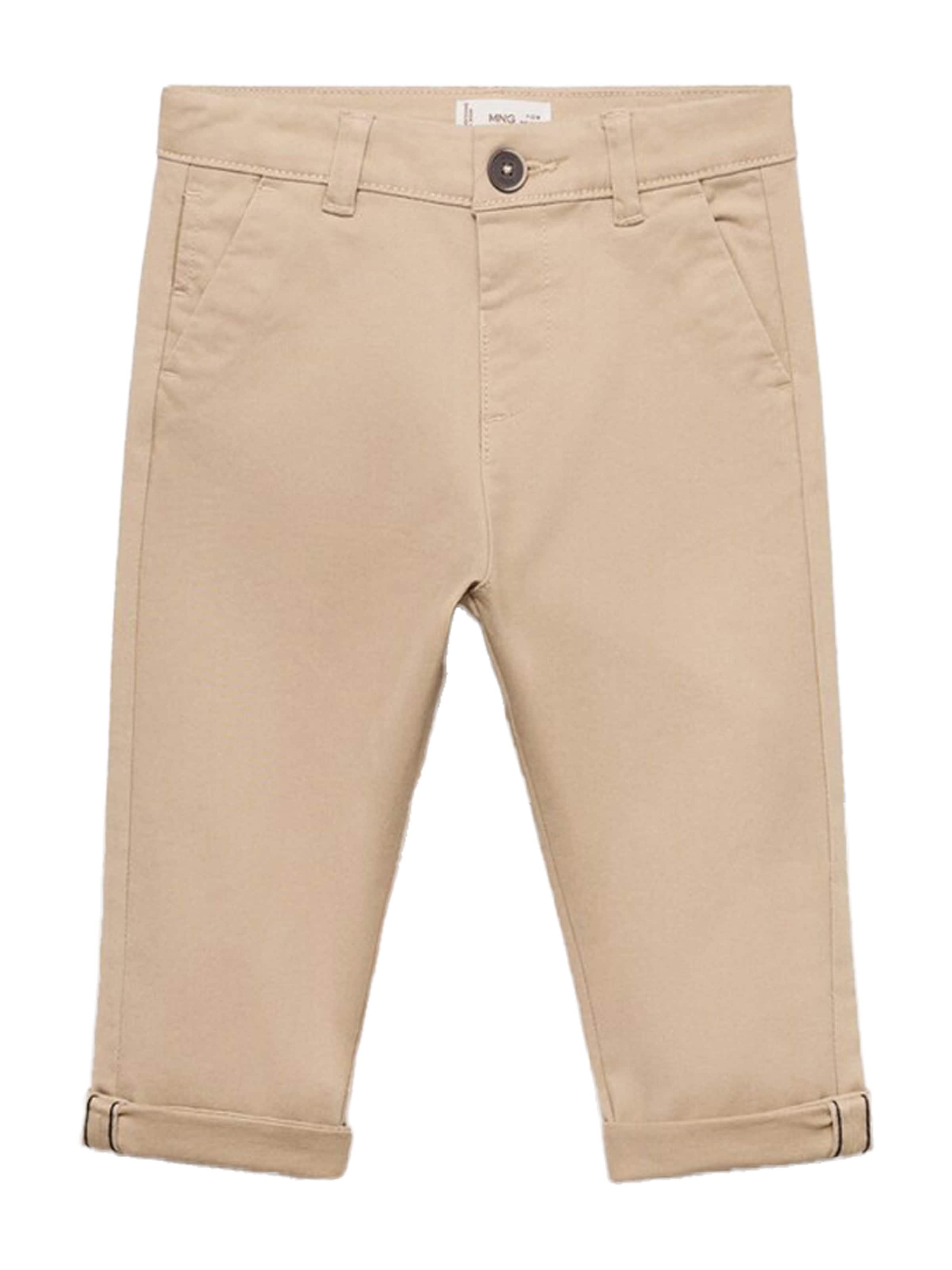 MANGO KIDS Slimfit Byxa i beige: framsida