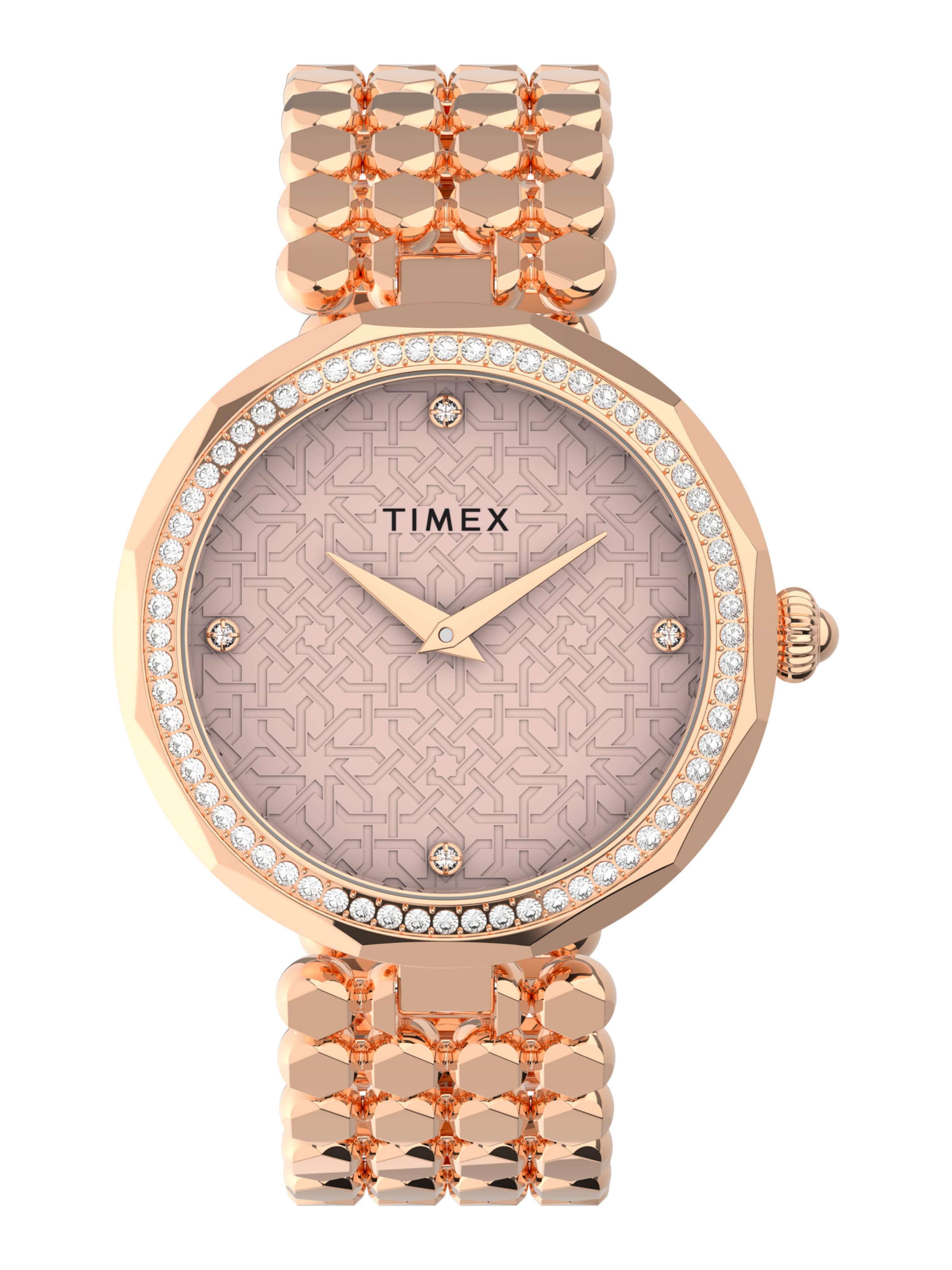 TIMEX Analoguhr 'City Collection' in Gold: Vorderseite