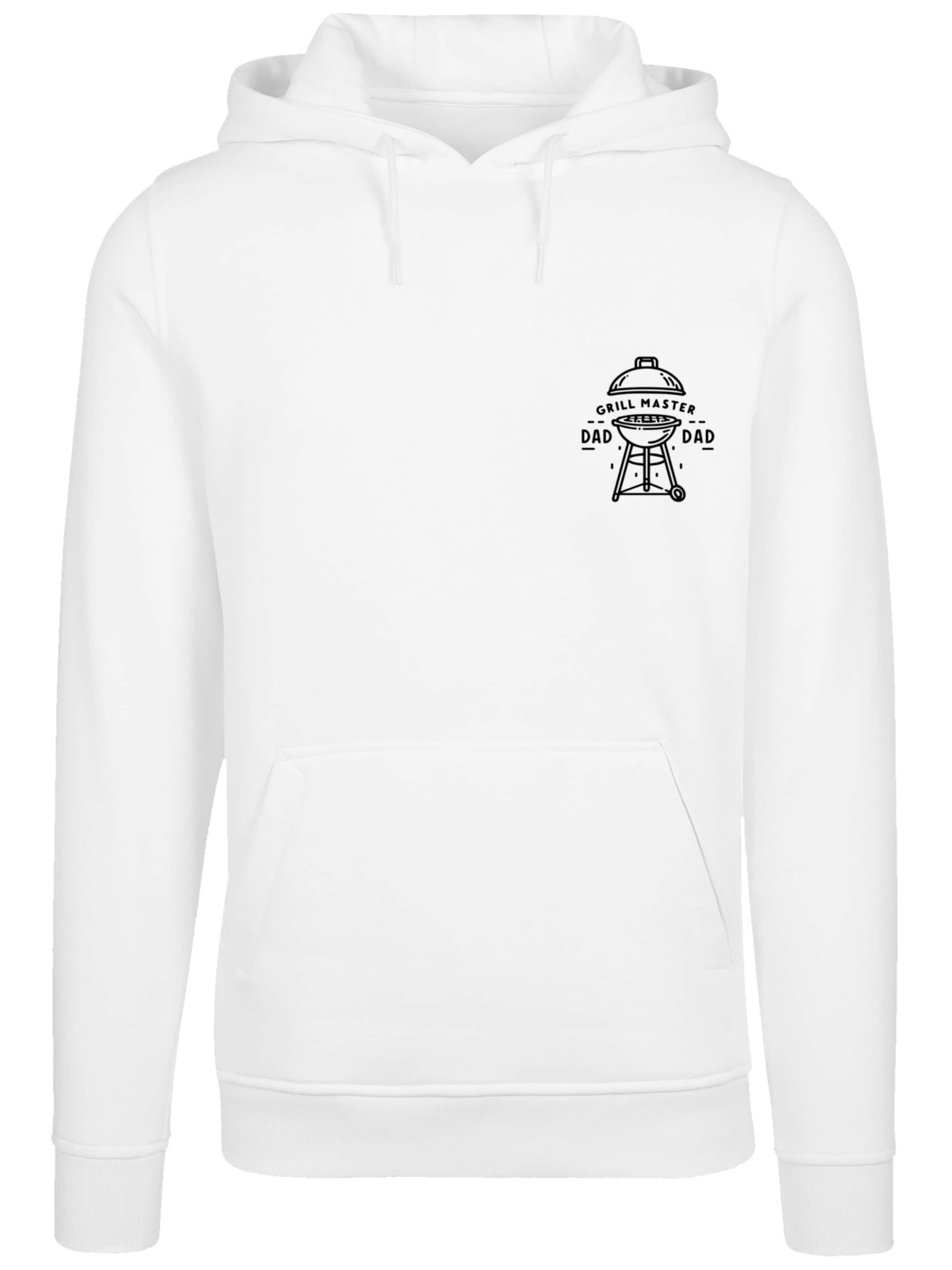 Sweat-shirt 'Vatertag Grill Master für BBQ-Väter' F4NT4STIC en blanc : devant