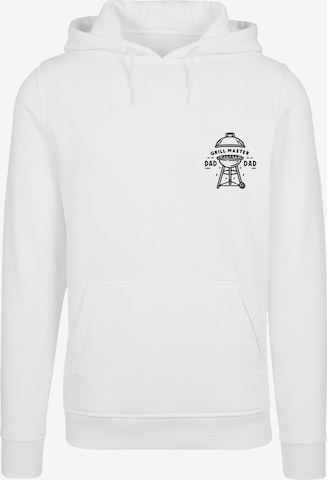 Sweat-shirt 'Vatertag Grill Master für BBQ-Väter' F4NT4STIC en blanc : devant