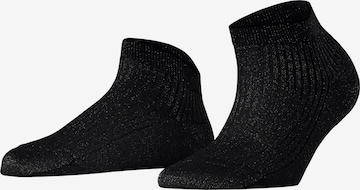 FALKE Socken 'Shiny Rib' in Schwarz: Vorderseite