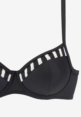 LASCANA Push-up Bikini i svart