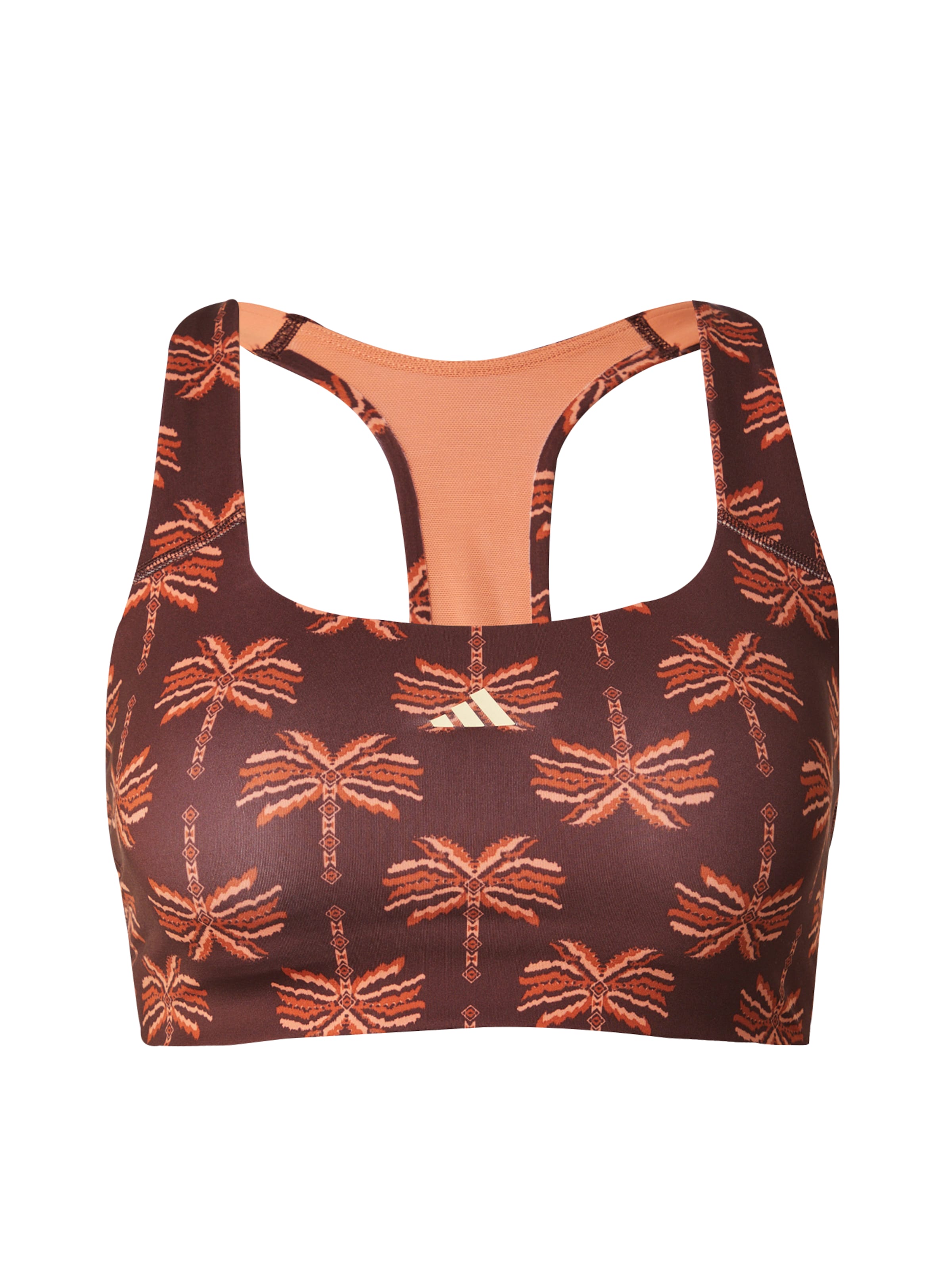 ADIDAS PERFORMANCE Korzet Športová podprsenka 'Adidas x Farm Rio' - Hnedá: predná strana