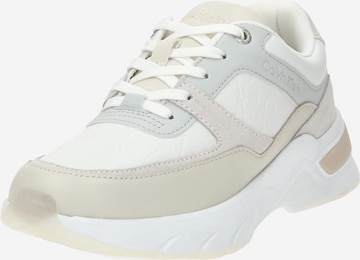 Calvin Klein - Zapatillas deportivas bajas en beige: frente