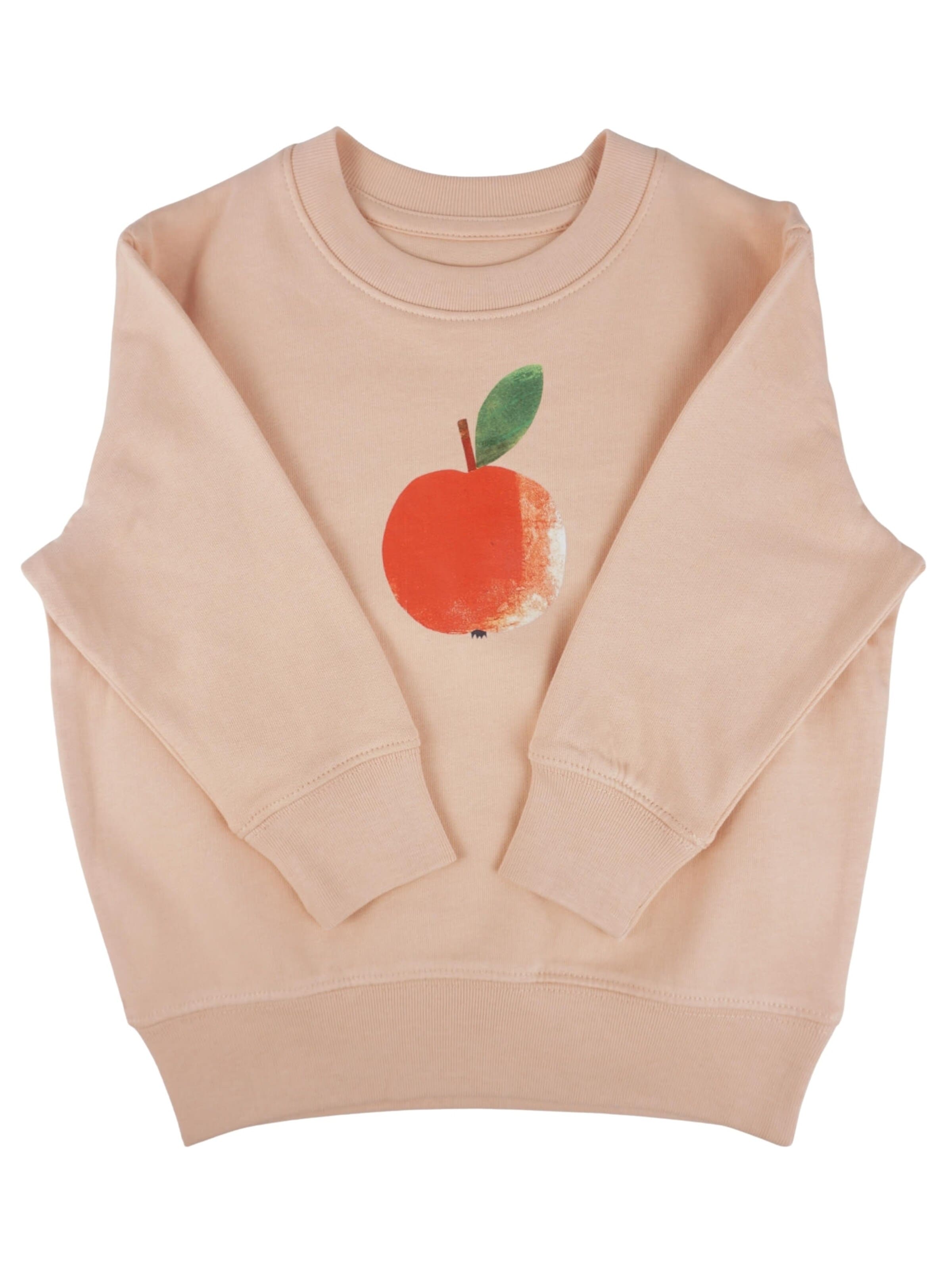 MelaDi Sweatshirt 'Apfel'‌‌‌‌‌ in Beige: Vorderseite