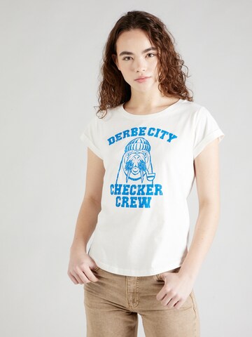 Derbe T-Shirt 'Derbe City' in Weiß: predná strana