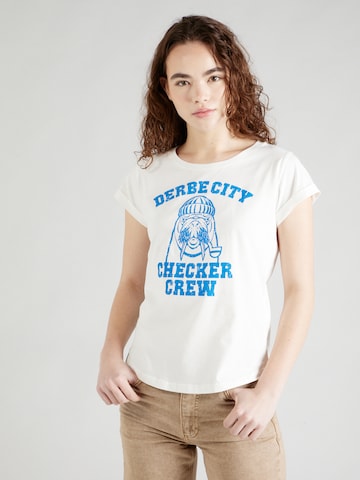 Derbe T-shirt 'Derbe City' i vit: framsida