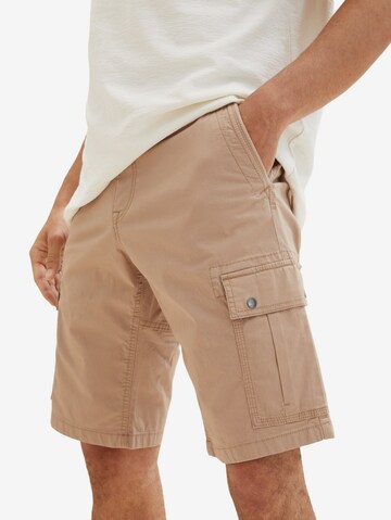 Regular Pantalon cargo TOM TAILOR en marron