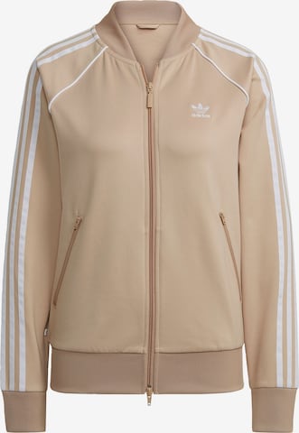 ADIDAS ORIGINALS Sweatjacka 'Primeblue Sst' i beige: framsida